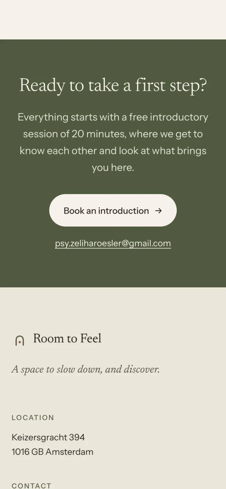 Room to Feel on a phone